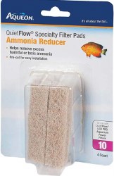 Aqueon QuietFlow Ammonia Reducer Filter Pad, Size 10, 4 Count