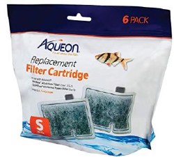 Aqueon Replacement Filter Cartridges, Small, 6 Count