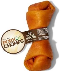 Premium Pork Chomps 6-7 Inch Roasted Pork Skin Knot Bone