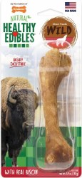 Nylabone Healthy Edibles Chew Treat for Dogs, Bison Flavor, Dog Dental Health, Giant