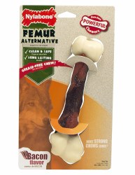 Nylabone Power Chew Femur Alternative Nylon Dog Chew Toy, Bacon Flavor, Dog Dental Health, Souper