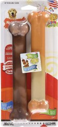 Nylabone Power Chew Flavor Frenzy Nylon Dog Chew Toy, Beef Shish Kebab and Funnel Cake Flavors, Giant, Dog Dental Health, 2 Count