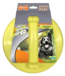 Nylabone Power Play Gripz Ultra Glider, Yellow, Dog Toy, Large
