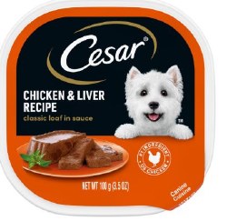 Cesar Select Chicken and Liver Recipe Classic, Wet Dog Food, 3.5oz