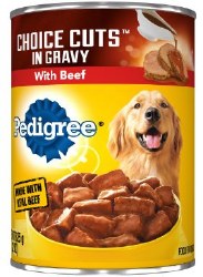 Pedigree Choice Cuts in Gravy with Beef Canned Wet Dog Food 22oz