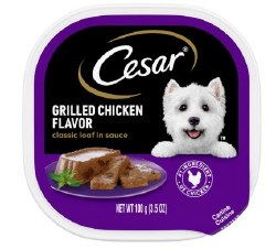 Cesar Grilled Chicken Flavor Recipe, Wet Dog Food, 3.5oz