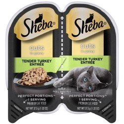 Sheba Perfect Portions Cuts in Gravy Savory Turkey Entree Grain Free Wet Cat Food 2.6oz