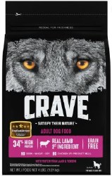 CRAVE High Protein Adult Formula Lamb Recipe, Dry Dog Food, 4lb