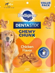 Pedigree Dentastix Chewy Chunx Treats, Large Dental Treats, 13.5oz