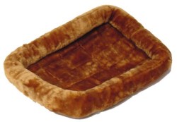 Midwest Quiet Time Sheepskin Pet Bed, Cinnamon, 22x13