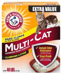 Arm & Hammer Multi Cat Clumping Litter, Fresh Scent, 40lb