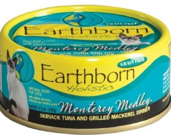 Earthborn Holistic Monterey Medley Recipe with Tuna and Mackerel Grain Free Canned, Wet Cat Food, 5.5oz