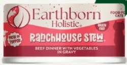 Earthborn Holistic Ranch House Stew Recipe with Beef and Vegetables Grain Free Canned Wet Cat Food 5.5oz