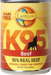 Earthborn Holistic K95 Beef Recipe Grain Free Canned Wet Dog Food 13oz