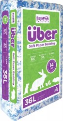 Uber Soft Paper Small Animal Bedding, Blue White, 36L