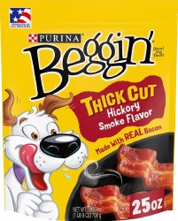 Purina Beggin' Strips Thick Cut Hickory Smoked Flavor, Dog Treats, 25oz