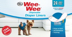 Four Paws Wee Wee Disposable Diaper Liners, 24 count