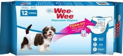 Four Paws Wee Wee Disposable Diapers, Extra Small, 12 Count