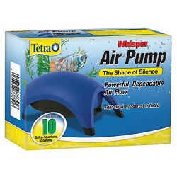 Tetra Whisper Aquarium Air Pump, Blue, Up to 10 Gallon