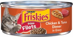 Purina Friskies Filet Chicken and Tuna, Wet Cat Food, 5.5oz