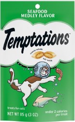Whiskas Temptations Seafood Medley Flavor Cat Treats 3oz