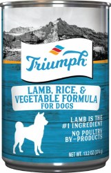 Triumph Lamb, Rice N Vegetable Formula Canned Wet Dog Food 13.2oz