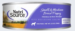 NutriSource Small & Medium Breed Puppy Formula Canned, Wet Dog Food, 5.5oz
