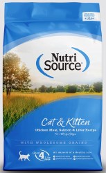 NutriSource Chicken Meal, Salmon and Liver Cat and Kitten Formula, Dry Cat Food, 4lb