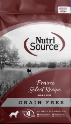 NutriSource Prairie Select Quail and Duck Recipe Grain Free, Dry Dog Food, 5lb