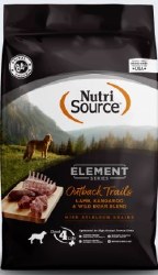 NutriSource Element Series Outback Trails Formula Lamb and Kangaroo Recipe All Life Stages Dry Dog Food 12 lbs