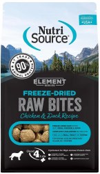 NutriSource Element Freeze-Dried Raw Bits Chicken and Duck, Dog Treats, 10oz