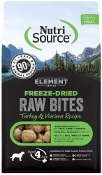 NutriSource Freeze-Dried Raw Bites Turkey and Venison Recipe, Dog Treat, 10oz
