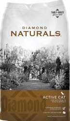 Diamond Naturals Active Adult Formula Chicken and Rice Recipe, Dry Cat Food, 18lb