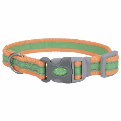 Coastal Pet Pro Adjustable Reflective Collar 8-12In. Lime Orange