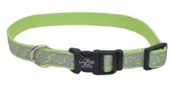 Reflective Adjustable 5/8 inch x 12-18 inch Lime Geometric Collar