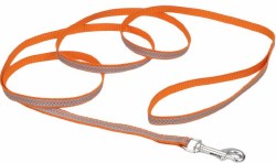 Reflective 5/8 inch Orange Abstract Rings Leash