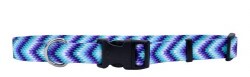 Coastal Attire Collar 1inch x 26 inch Blue Zig-Zag