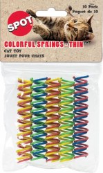 Spot Colorful Springs Thin, Multi Color, Cat Toy, 10 Pack