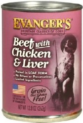 Evanger's Classic Recipes Beef with Chicken and Liver Grain and Gluten Free Canned Dog Food 12.8oz