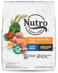 Nutro Natural Large Breed Adult, Dry Dog Food, Chicken and Brown Rice Recipe, 30lb