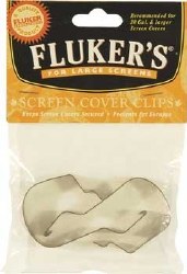 Flukers Terrarium Screen Cover Clips, Large, 2 count