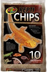 Zoo Med Lab Repti Chips Aspen Wood Substrate for Desert Reptiles, Natural, 10Qt