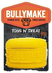 Bullynake Toss N' Treat Cheeseburger Rubber Dog Toy, Bacon