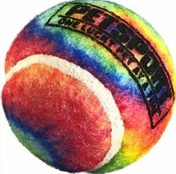 PetSport Tie Dye Squeak Ball, 1.8 inch, 3 pack