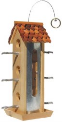 Perky Pet Tin Jay Wood Feeder 2lb