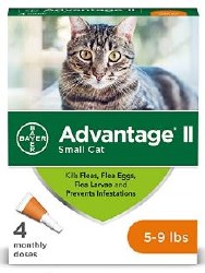 Bayer Advantage II Small Cat 5-9lb 4 Month Supply