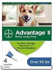 Bayer Advantage II For Extra Large Dogs Over, 55lb, 4 Month Supply