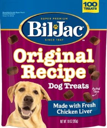 BilJac Original Recipe Soft Dog Treats, Chicken and Liver, 100 count