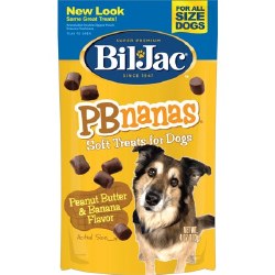 BilJac PBnanas Peanut Butter & Banana Flavor Soft Dog Treats 4oz