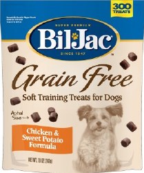 BilJac Grain Free Soft Training Dog Treats, Chicken and Sweet Potato, Dog Treats, 300 Count